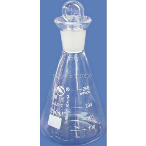 50ml to 1000ml borosilicate glass iodine number determination flask Triangle iodine volumetric flask