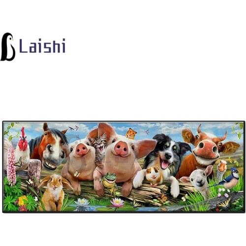 5D square round stones Farm animal landscape, large size full diamond embroidery diamond painting diy pattern hobby needlework