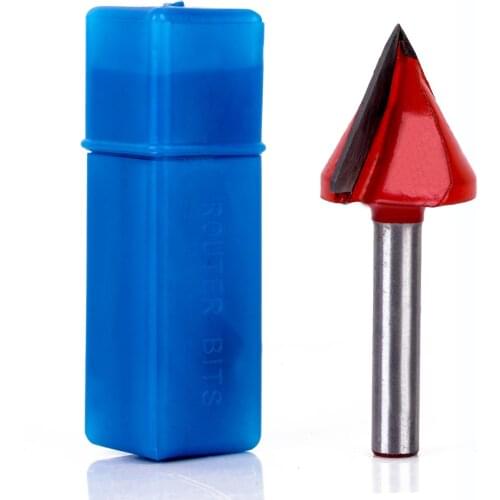 60 Degree 6mm Shank V Groove Router Bit Tungsten Steel CNC Engraving Woodworking Tool