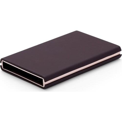 2019 Automatic Pop Up Credit Card Holder Cover Business Metal PU Leather Card Wallet Travel Cash Clip Holder Cardholder