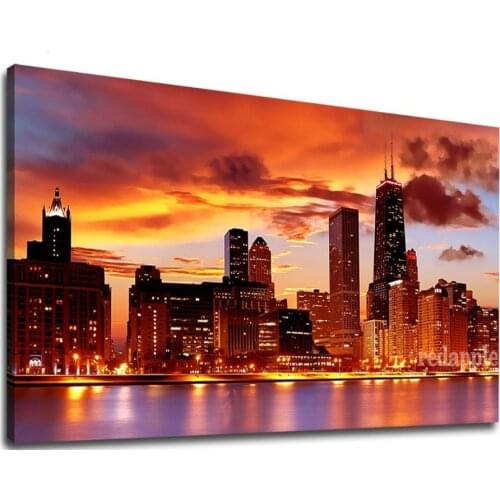 CraftArtGo 5D Diamond Embroidery Urban landscape Full Square Round Rhinestone Mosaic Painting Cross Stitch Flowers Diamond Kit