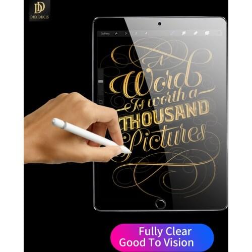 For iPad 7/8 10.2 Tablet ALL-Screen HD Clear Tempered Glass Film DUX DUCIS Screen Protector Anti-Fingerprint Sensitive to Touch