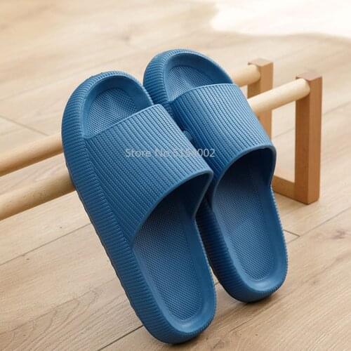 Home Soft Slippers Ladies/mens Thick Bottom Slipper Women Indoor Bathroom Anti-slip Floor Slides Deodorant Silent Slippers