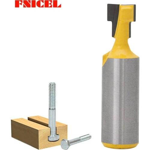1/2'' Shank 3/8'' T Slot Steel Handle Milling Router Bit Woodworking Cutter Tool