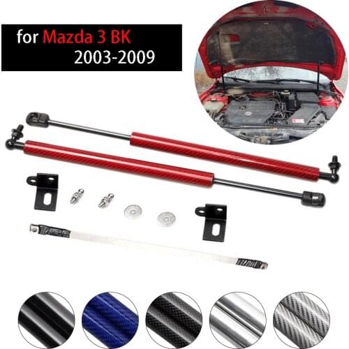 For Mazda 3 Axela BK 2003-2009 2PCS Front Hood Bonnet Modify carbon fiber Gas Struts Lift Support Shock Damper Absorber