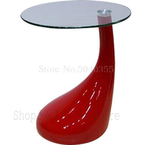 Creative personality coffee table simple balcony table apartment coffee glass bedside table to discuss round table a few corners