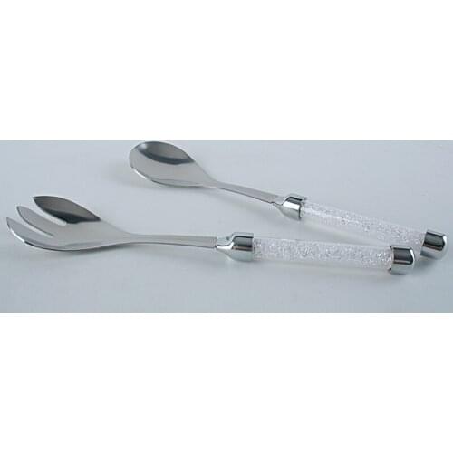 Stainless steel salad more salad more Western Food Spoon Crystal drill stainless steel salad spoon more salad spoon more western