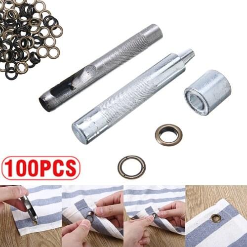 Eyelets Grommets Buckle with Installation Tool Box Kit Crafts DIY for Leathercraft Clothing Shoes Belt Bag Grommet