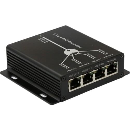 Mini 5 Ports 10/100M POE Extender 25.5W for IP Camera to Extend 120 Meters IEEE802.3af POE Network Devices Plug-and-Play