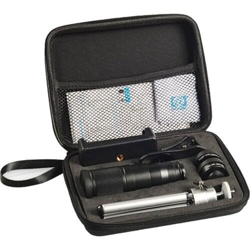 APEXEL New Phone Camera Lens Kit 4 in 1 Telephoto Zoom 22X Lens Telescope Monocular Wide Macro Fisheye Lens Tripod