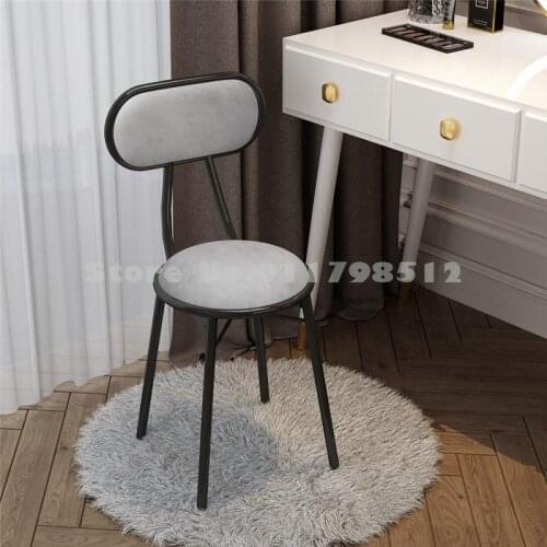 Nordic ins makeup stool home dining chair net red leisure chair modern minimalist nail dressing stool backrest chair