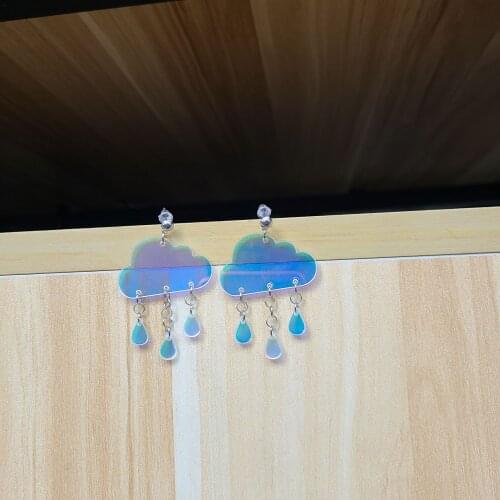 New Acrylic Material Symphony Little Cloud Drop Earrings Jewelry Wholesale