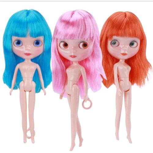 Nude Blyth Doll Birthday Gift for Girls Big Eyes BJD Dolls with Beautiful Hair Cute Toy