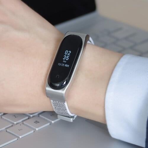 Original mijobs Metal Strap For Xiaomi Mi Band 3 Screwless Stainless Steel Bracelet Wristbands Replace Accessories For Mi Band 3