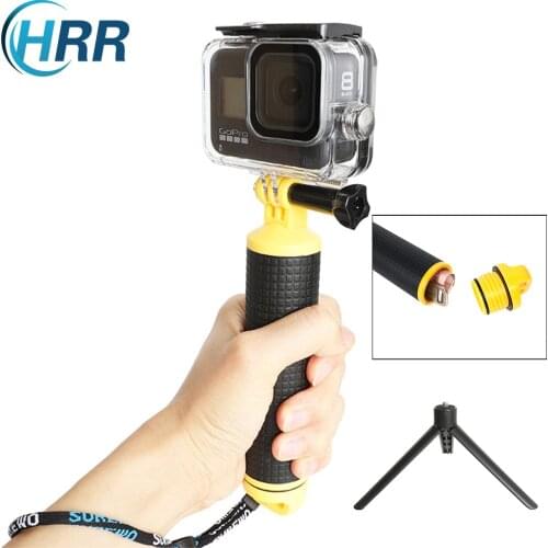 Floating Hand Grip Handle Mount Pole With 1/4 Tripod Accessory for Gopro Hero 9/8/7/6/5/4 Session Go pro Max Akaso Sports Camera