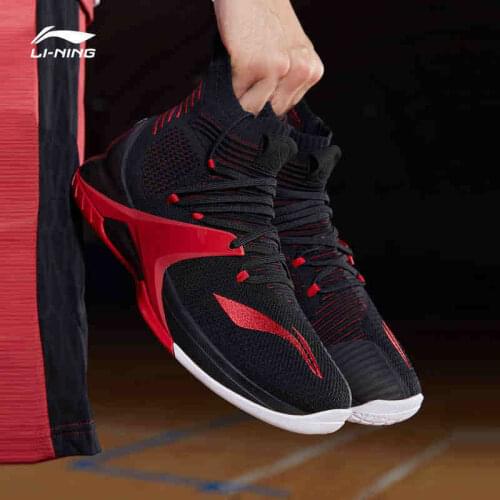 Lining 2019 Spring Basketball Shoes Mens Breathable Wear-resistant One-piece Breathable High-top Basketball Shoes