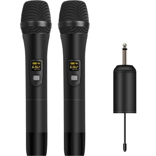 Depusheng W1/W2 UHF Dynamic Handheld Mic Portable Receiver Wireless Microphone System For Outdoor Party Speech Conference Live