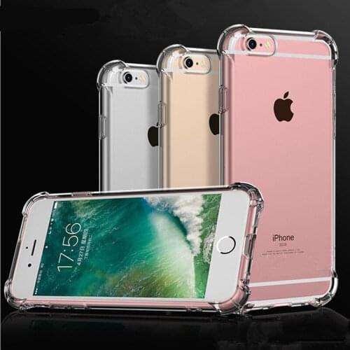 For iphone X XS XR 11 Pro Max 6 6S 7 8 Plus SE 2020 Airbag Super Anti-knock Shockproof Clear Soft Silicone Luxury Phone Case