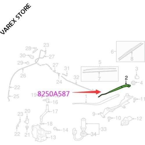 Wiper arm for Mitsubishi Outlander OEM:8250A586 8250A587