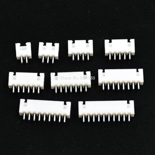 50PCS XH2.54 2p 3p 4p 5p 6p 7p 8p 9p 10pin 2.54mm Pitch Terminal Housing Pin Header Connector Female Wire Connectors Adaptor XH