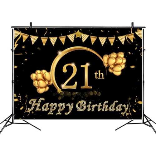 Youth 21 Years Old Happy Birthday Party Photography Background Holiday Celebration Photo Booth Studio Decor