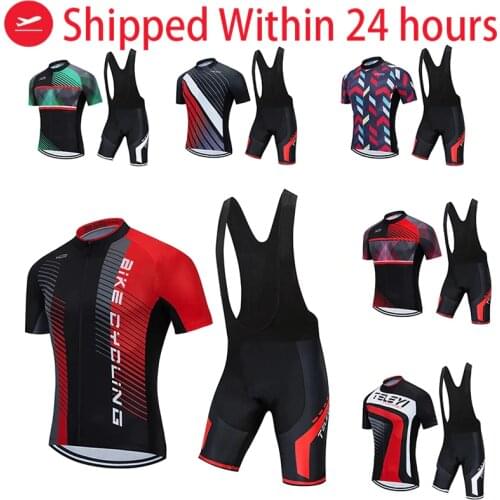 Factory Customized Cycling Jersey DIY Short Sleeve Jersey 5D Gel Pad Bib Shorts Bike Racing Team Biker Male Female Cycling Suit
