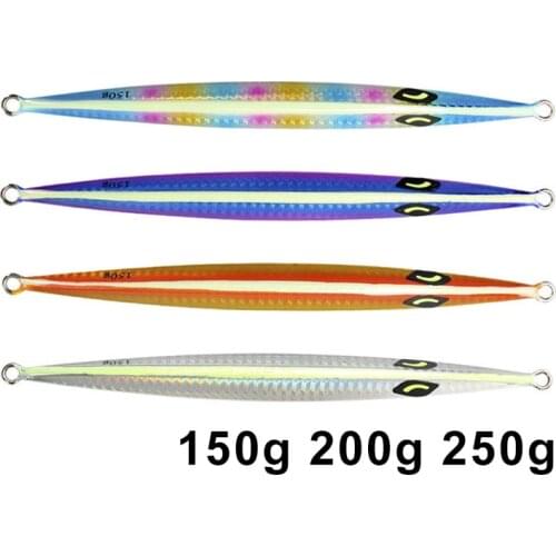 Speed Falling Jig Fast Jigging Lure Sinking Glow Jigs 150g200g250g300g Jig Saltwater Artificial Metal Fishing Vertical Lure Bait