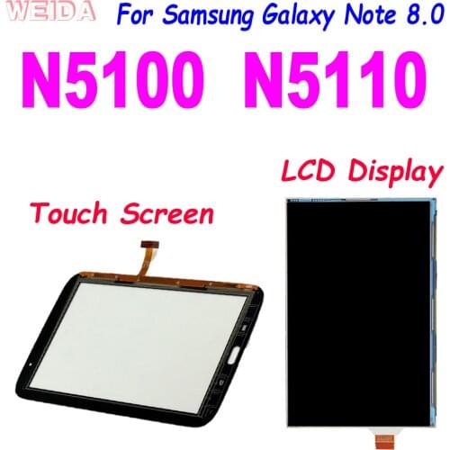 100% Test For Samsung Galaxy Note 8.0 N5100 N5110 GT-N5100 GT-N5110 LCD Display Touch Screen Digitizer Glass Sensor Replacement