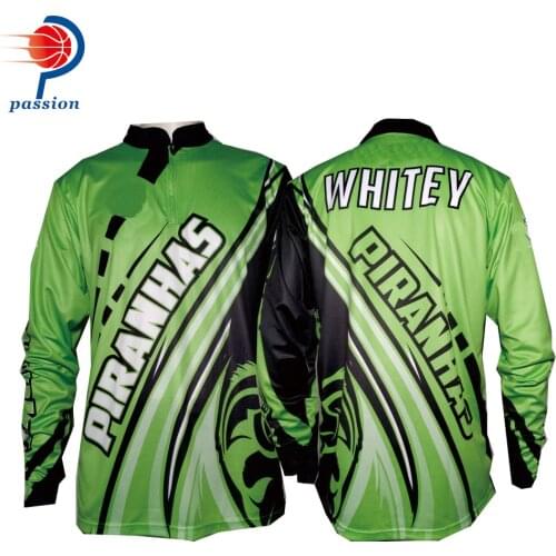 Custom unique design polyester fishing shirts