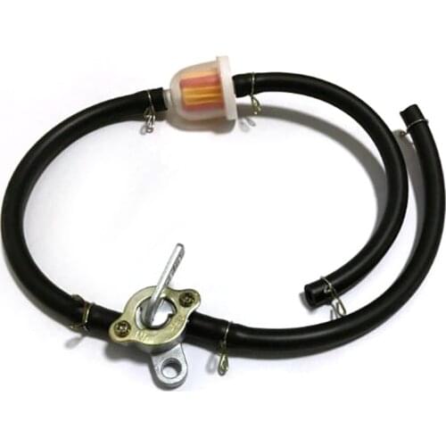 1 set (6Pcs Clip,3Pcs Hose,1Pc Oil cup,1Pc Oil switch) 50CC-150CC Motorcycle Scooter Fuel Filter Tank Switch Oil Hose