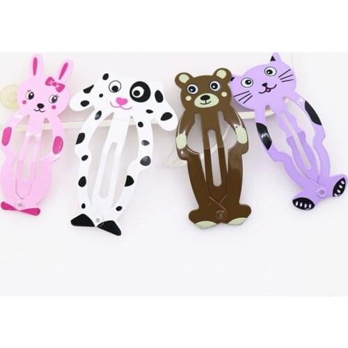 2 pcs / lot Girls Cute Animal Cartoon Clip Hair Clips Kid Headwear Hair Clip Children Hair Accessories Girl
