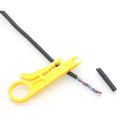 2pcs Portable Stripping Clamp Crimping Pliers Small Yellow Knife Crimping tools Network Line Scissors Stapler Crimping Tool