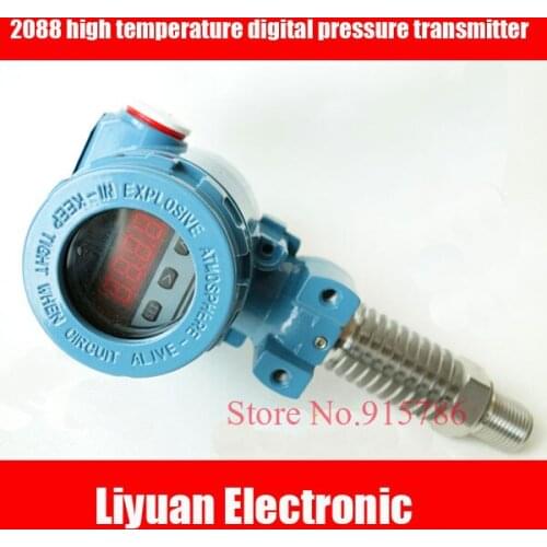 2088 high temperature digital pressure transmitter / 4-20MA LCD high temperature sensor / industrial steam pressure sensor
