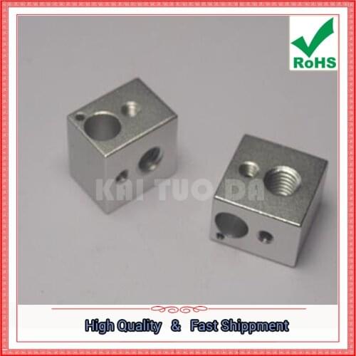 3D Printer Accessories Metal E3D Hot Side Heating Block 16x16x12 Aluminum Alloy Sandblasted Oxide 16*16*12