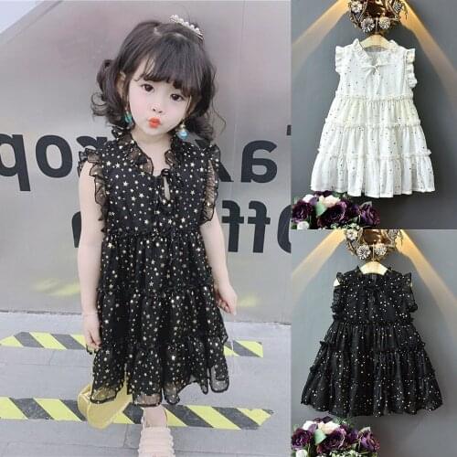 Toddler Kids dresses For Girls Sequin sleeveless Tulle dress vestido Toddler baby Girl Clothes children Princess Dress CM