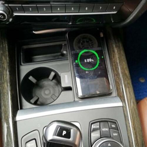 For BMW X5 F15 X6 F16 2015 2016 2017 2018 car accessories 10W mobile phone QI wireless charging phone charger charging holder