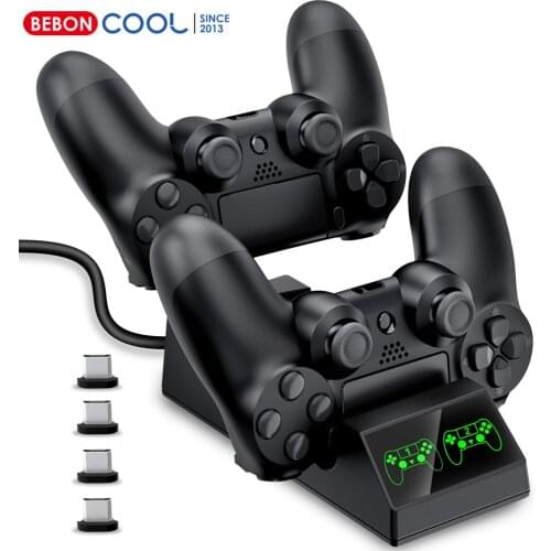 Fast Charger For PS4 USB Type-C Charging Dock Station Dual Charger With Status Display Screen For Playstation 4/PS4 Slim/PS4 Pro