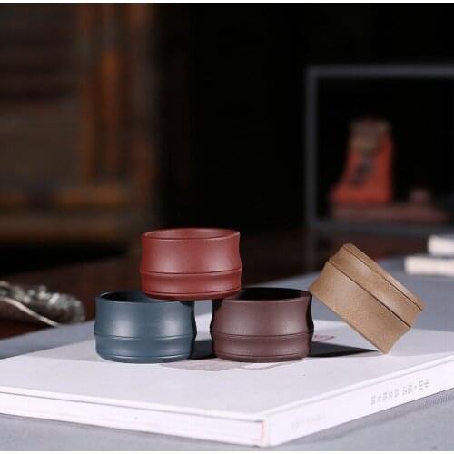 Edge tea cups undressed ore purple sand sample tea cup individual cup of bamboo cup manufacturers selling custom model