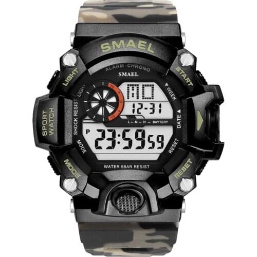 2020 SMAEL Sport Watch Men Male Clock LED Digital Quartz Wrist Watches Mens Top Brand Luxury Digital Watch Relogio Masculino