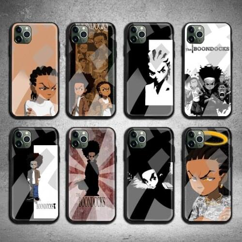 Huey Freeman Boondocks Phone Case Tempered Glass For iPhone 12 11 Pro Max Mini XR XS MAX 8 X 7 6S 6 Plus SE 2020 cover
