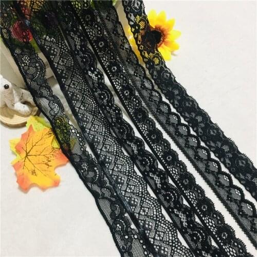 Black Stretch Lace 2.5-3.5cm lace underwear lace Skirt lace DIY Accessories
