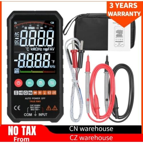 2021 NEW 3.3“ Generation 6000counts Digital Multimeter Ture RMS AC DC NCV Transistor Capacitor Temperature Voltage Smart Meter