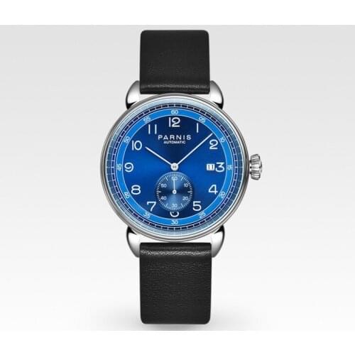 New fashion 42mm PARNIS Automatic Self-Wind mechanical movement men watches Automatic date Business watches pa195-pp8