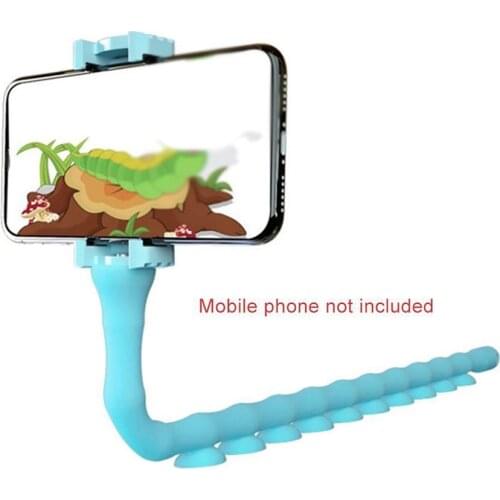 Caterpillar Phone Holder Bracket Creative Cute Lazy Mobile Phone Support Multifunctional Silicone Suction Cup Holder
