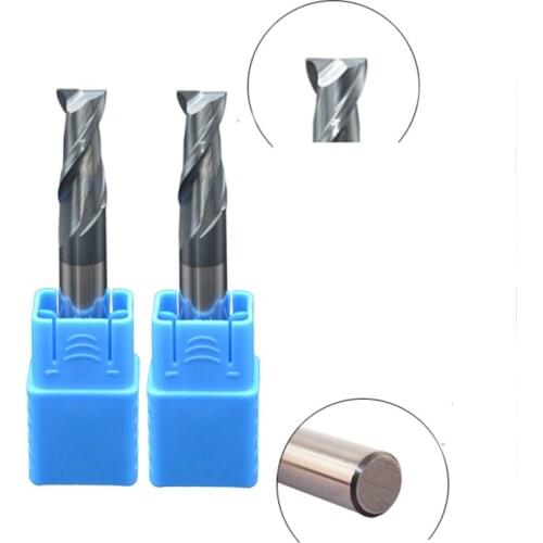 2flute 1mm -20mm 50L-100L straight shank HRC45 milling cutter router bit for CNC mill Carbide Tungsten Steel end mill