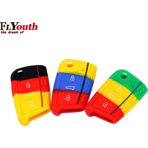 Germany For Volkswagen Golf 7 mk7 Key Case Bag Key Cover Car Accessories For Skoda Octavia A7 Silicone Key Portect Cases 1Pc