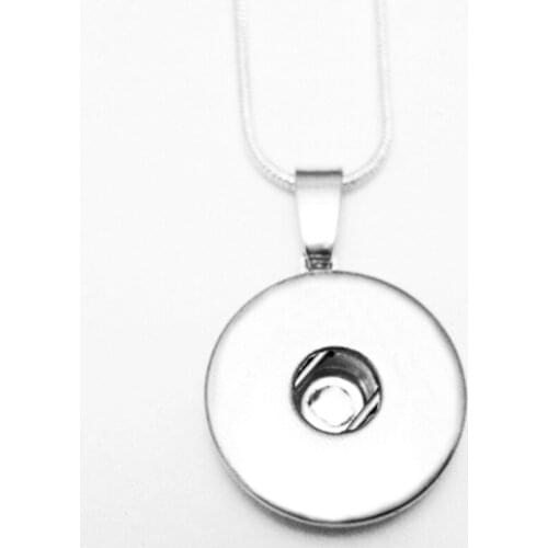 Good Quality Silver-plated Snap Button Jewelry Pendant Necklace Oem, Odm Ns001 (fit 18mm 20mm Snaps)