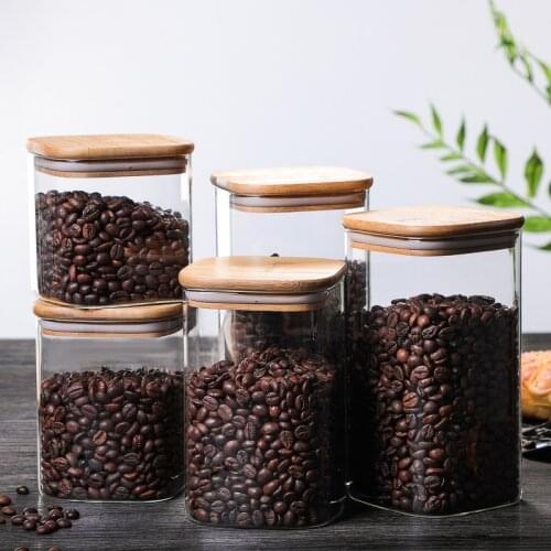 600-1400Ml Square Guardian Love Sealed Storage Jar Seasoning Storage Tank Milk Powder Candy Coffee Bean Storage Bottle Tool