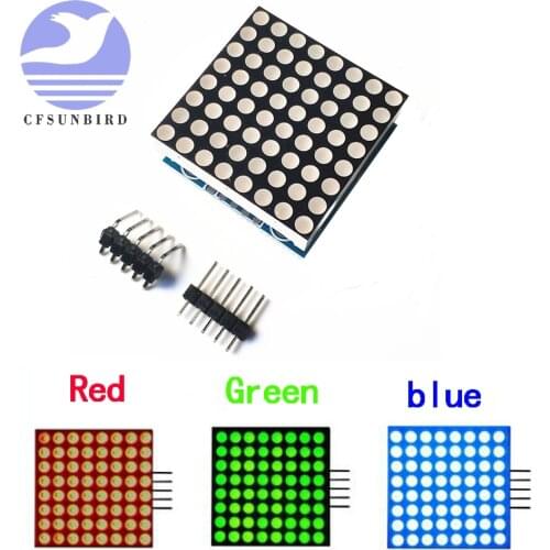 MAX7219 dot matrix module microcontroller module display module finished goods , Can be together for arduino programming
