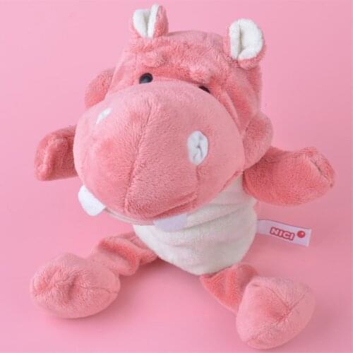 Orange Color Hippo hand puppet plush toy, Stuffed Baby / Kids Doll Toy Gift Free Shipping